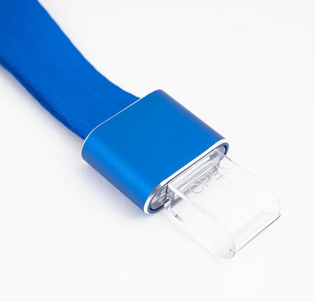 15mm sz�les, 41 cm-es nyakp�nt, m�anyag csipesz, k�k, CH-1578-bl